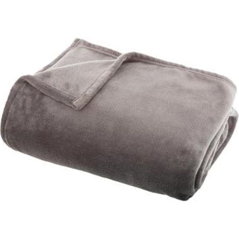 Plaid Doux Uni "Flanel" 125x150cm Gris