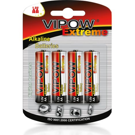 Alkaline-Batterien AA LR06 R6 LR6 4 Stück 1,5 V Rebel Extreme