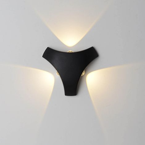 Moderne 3-W-Wandleuchte – schwarz – warmweiß – Schlafzimmer / Wohnzimmer / Flur – Wandleuchte