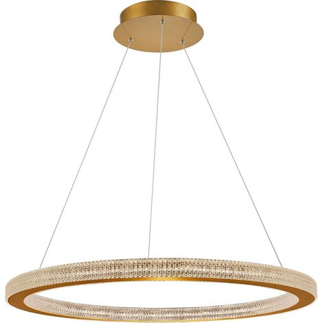 Merano Cincinnati Plafonnier LED Intégré Laiton Doré Antique Aluminium LED 80W 4452Lm 3000K