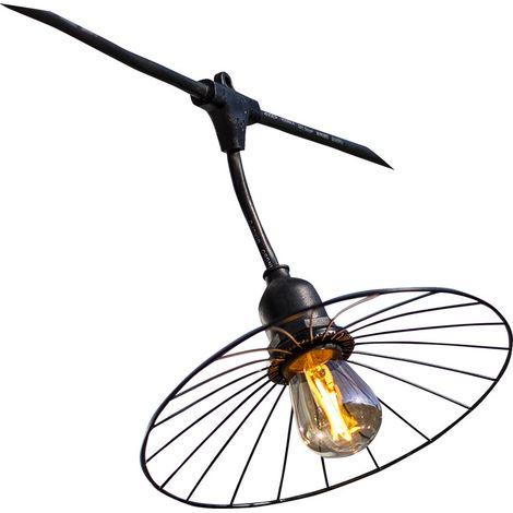 Lumisky – Guirlande lumineuse d'extérieur 10 ampoules E27 6M – Protection IP44 – Câble de 2m avant première douille – Installation rapide et flexible (1/5)