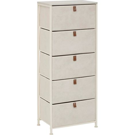 Mobile contenitore alto tissa beige, 5 cassetti - 5five (1/5)
