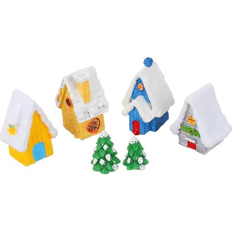 Figurines Décoratives de Noël Kit Maison de Poupée Boules à Neige Décorations de Paysage Miniatures (1/5)