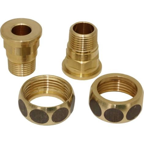 Buderus Pumpenanschlussverschraubung MS 1/2" a x 15mm i x 1" für TW, ohne Dichtung, 1 Satz