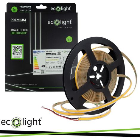 STRISCIA LED COB 480 24V 12W/M 1320LM/M 3000K IP67 5MT - Luce CALDA (1/3)
