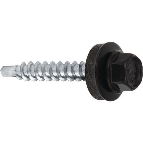 Vis à bois Farmers - 4,8x55 mm - RAL 9005 - Résistants - 200 pièces - Idéales pour vos projets