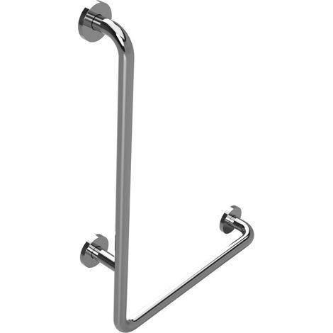 BEMETA HELP Corrimano fisso 63x89cm, a L, installazione a destra, Acciaio inox (301122041)