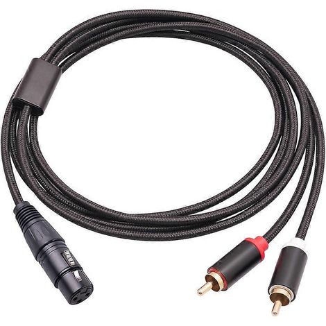 Câble répartiteur XLR femelle 3 broches vers double mâle en Y pour mélangeur, amplificateur, câble audio ( ) (1/5)