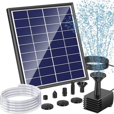 6 Watt Solar Gartenbrunnen, Solar Teichpumpe mit Filter, Solar Brunnenpumpe mit Akku, Solarpumpe, schwimmender Gartenbrunnen, Mini Teich (1/5)