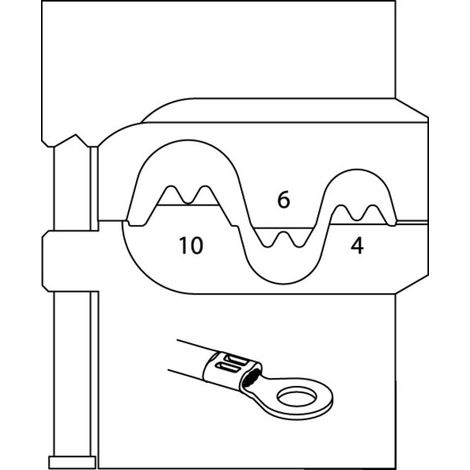 GEDORE 1830570 - Insertion de module pour les cosses de câble non isolées , 8140-03 (1/5)