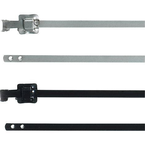 HellermannTyton 111-91163 MLT16SSC10-SS316/SP-BK Kabelbinder 430 mm 10 mm Schwarz Bandverschluss umb