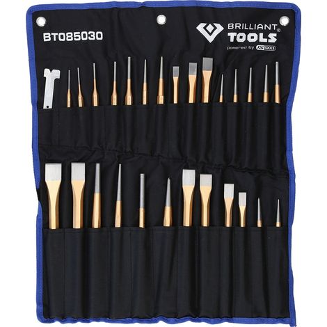 Brilliant Tools Meißel und Durchtreiber-Satz, 28-tlg.
