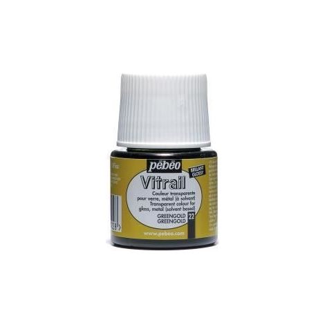 Peinture Vitrail - Pébéo - Greengold - 45ml - Couleur transparente - Effets lumineux (1/4)