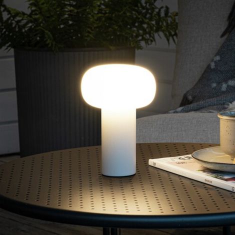 [NEUWERTIG] B-Ware Antibes Led Tischleuchte Lampe Außenleuchte Akku Rgbw Ip54 Weiß Outdoor Licht
