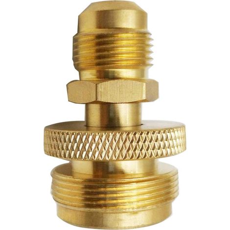 APEX Portable Camping Grill Stove Parts 1lb Propane Tank Cansiter Regulator Adapter Connection Convert to 3/8" Male Flare (1/5)