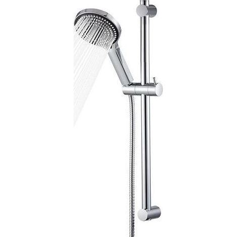 60 cm duschstange duschsaule mit duschkopf handbrause mit 6 strahlarten und 1 6 m schlauch chrom (1/5)