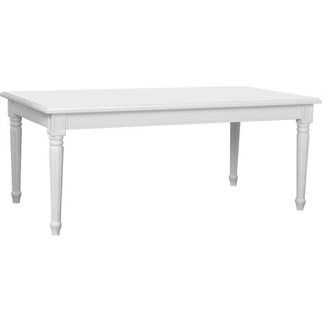 Amaretta Esstisch 100x180/280 einschl. 2 Zusatzplatten antik weiß, antik patiniert.