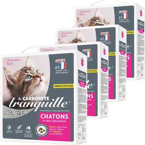 Litière pour Chaton Ultra-agglomérante et Super absorbante Chatons - 4,5 litres - Lot de 4 (1/4)