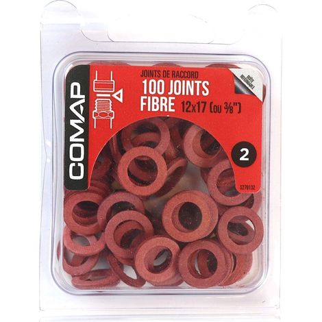 Comap – Lot de 100 joints fibre étanchéité 12x17 pour eau chaude et froide – Joints pour raccord – S279132