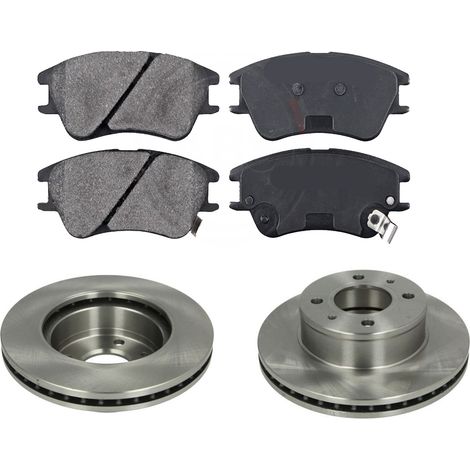 KIT FRENI ANTERIORI compatibile con HYUNDAI ATOS (MX) - DISCHI + PASTIGLIE OEM: FDB1950 / 17576 /SOSTITUZIONE DIRETTA/BASSA POLVERE/SILENZIOSO