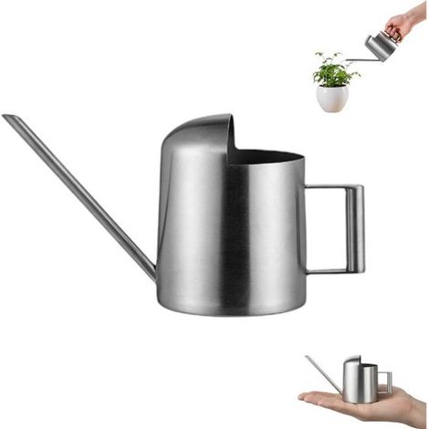 1 Stück Gießkanne aus Edelstahl mit langem Ausguss Gießkanne aus Edelstahl 300 ml kleine Gießkanne aus Edelstahl mit langem Ausguss zum Gießen vo (1/5)