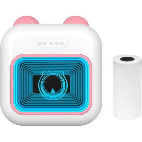 Imprimante thermique portable poche instantanée LED 7 couleurs étiquettes BT 5.1 Android iOS M10 200dpi 57x25mm 1200mAh
