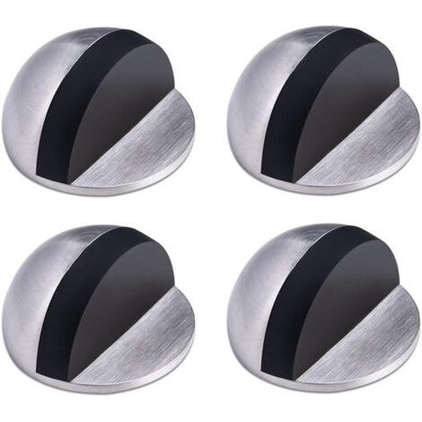Butée de Porte,Arret de Porte en Acier Inoxydable,Butée de Porte Adhesive,Butoir Porte au Sol,Butée de Porte en Caoutchouc ,Demi Lune Bloc Porte, pour la Maison et le Bureau,4 Pièces (1/5)