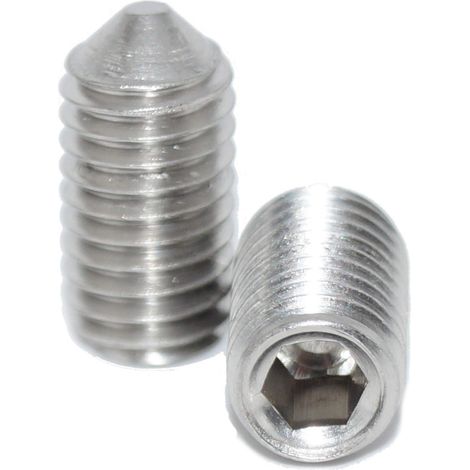 Lot de 10 vis sans tête M3 x 30 avec six pans creux et pointe en acier inoxydable (1/5)