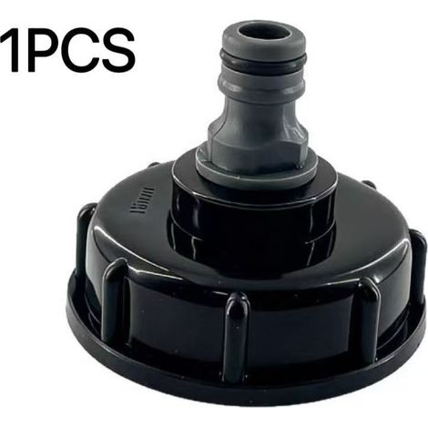 Connecteur en plastique pour réservoir IBC avec couvercle, raccord de tuyau 1/4", adaptateur pour réservoir IBC de produits chimiques, accessoire pour tuyau d'arrosage (1 pièce).