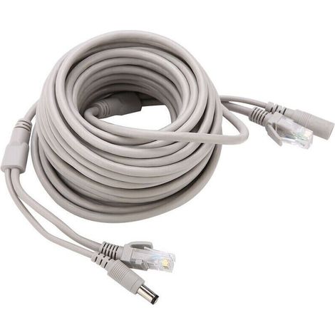 5M/10M/15M/20M RJ45 + cble de vidéosurveillance Ethernet DC pour caméras IP système NVR 10Mbps100Mbps (10M) A (1/4)