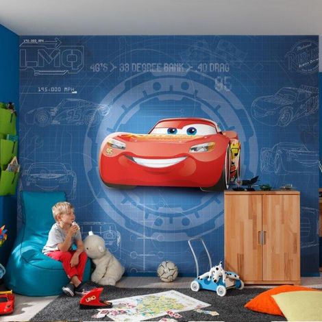 Komar Cars3 Blueprint 368 x 254 cm, Papier peint panoramique 8-488, photomurale sur intissé (1/3)