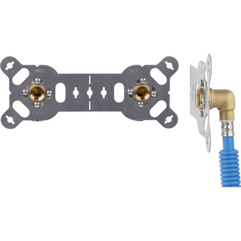Noyon & Thiebault – Platine sécable PER à sertir Ø12 – Raccords prémontés pour tube PER – Entraxe 150 mm – Raccords orientables horizontal/vertical