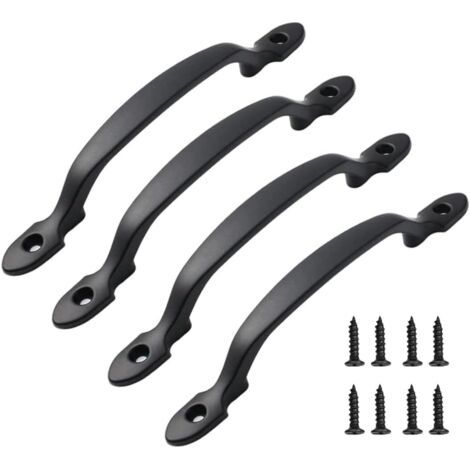 Juego de 4 tiradores para armarios, cocinas, puertas y cajones, con tornillos para armarios y dormitorios, longitud 158 mm. (1/3)