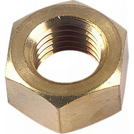 Ecrou hexagonal M20 mm HU Laiton - Boite de 25 pcs - Fixtout EHU20LNB