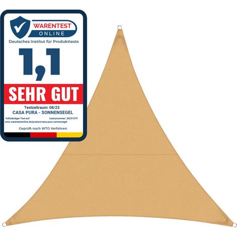 Wasserabweisendes Sonnensegel Sand 3,6 x 3,6 x 5,1 m
