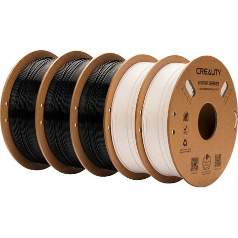 Filamento per stampante 3D, resistenza, resistenza chimica, 3 neri 2 bianchi (1/2)