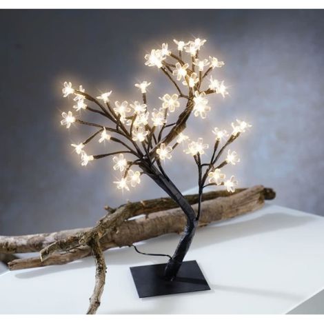 Arbre lumineux - LED - 48 fleurs - Blanc - Intérieur - Design contemporain (1/4)