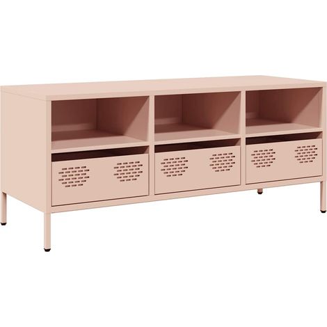 Maison Exclusive - TV-Schrank Rosa 101,5x39x43,5 cm Kaltgewalzter