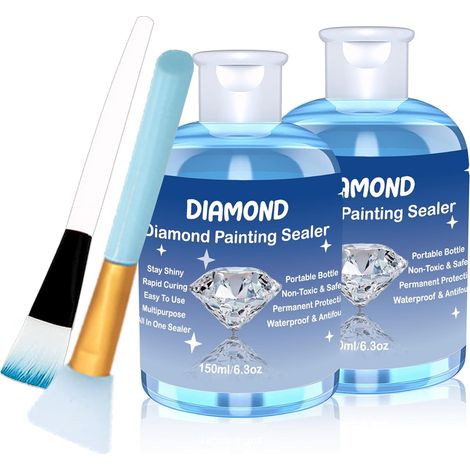 Scellant pour peinture diamant 150 ml, accessoires de peinture diamant, colle de peinture diamant 5D peut maintenir une peinture diamant permanente (2 pièces) (1/5)