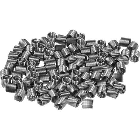100 inserts filetés, outils de réparation d'écrous de diamètres inégaux mâles et femelles, fixations en acier inoxydable, M6x12D (1/5)
