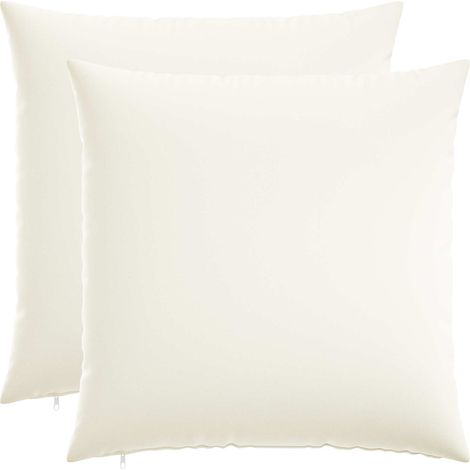 vidaXL Cushion with Pillow HEERLEN 2 pcs White Fabric (1/5)