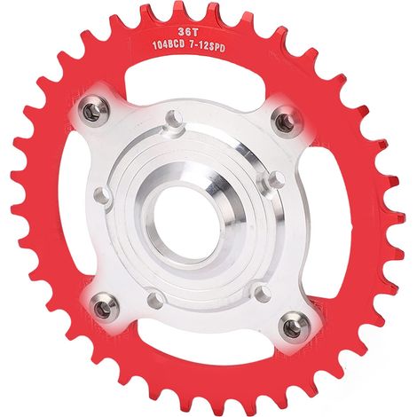 Kit de conversion de plateau 104BCD 36T Kit d'adaptateur d'araignée de plateau à entraînement intermédiaire en alliage d'aluminium pour vélo électriqu (1/5)