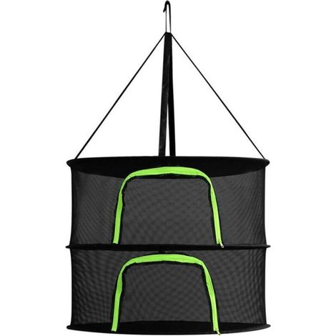 Atyhao Filet de Séchage Suspendu Pliable en Maille pour Herbes avec Fermetures éclair, Sac de Rangement Gratuit et Crochet pour Plante Hydroponique, Sécateur à Main de Jardin, Lames (3) (1/5)