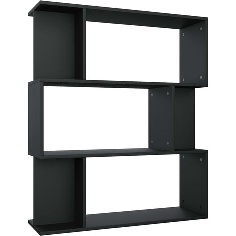 Maison Exclusive - Bücherregal/Raumteiler Schwarz 80x24x96 cm Hol