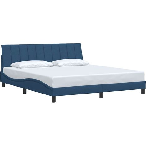 vidaXL Giroletto senza Materasso Hanko Blu 180x200 cm in Tessuto (1/4)