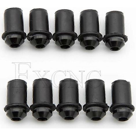 Kit de fixation universel de pare-brise moto 5 mm (vis, boulons et écrous) pour Yamaha R1 R6 R3 FZ1 FZ6 FZ16 R125 XJ6 - noir (1/5)