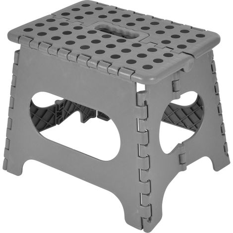 Marchepied Plastique Pliable 31 x 22 x 27 cm Resistance 150Kg Anthracite (1/4)