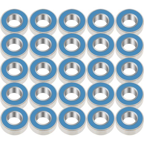 25 PCS Set MR115-2RS Blue Metal Rubber Sealed Ball Bearings  5114mm