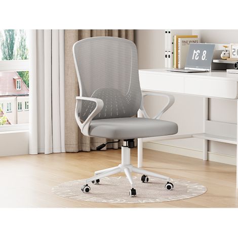 Ergonomic Mesh Office Chair with Storage Back Flip-Up Arms Swivel Desk Chair Grey