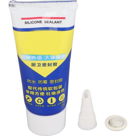 Mastic silicone multifonction étanche joint blanc pour sous-sol salle de bain cuisine intérieur (1/5)